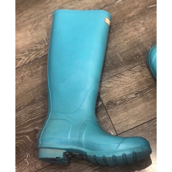 Hunter Boots Matte Tiffany Blue - light scuffing - Picture 7 of 8
